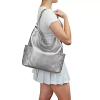 Ryder Hobo with Floral Embossed Pockets