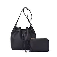Ashby Drawstring Bucket Bag with Pouch