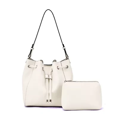 Ashby Drawstring Bucket Bag with Pouch