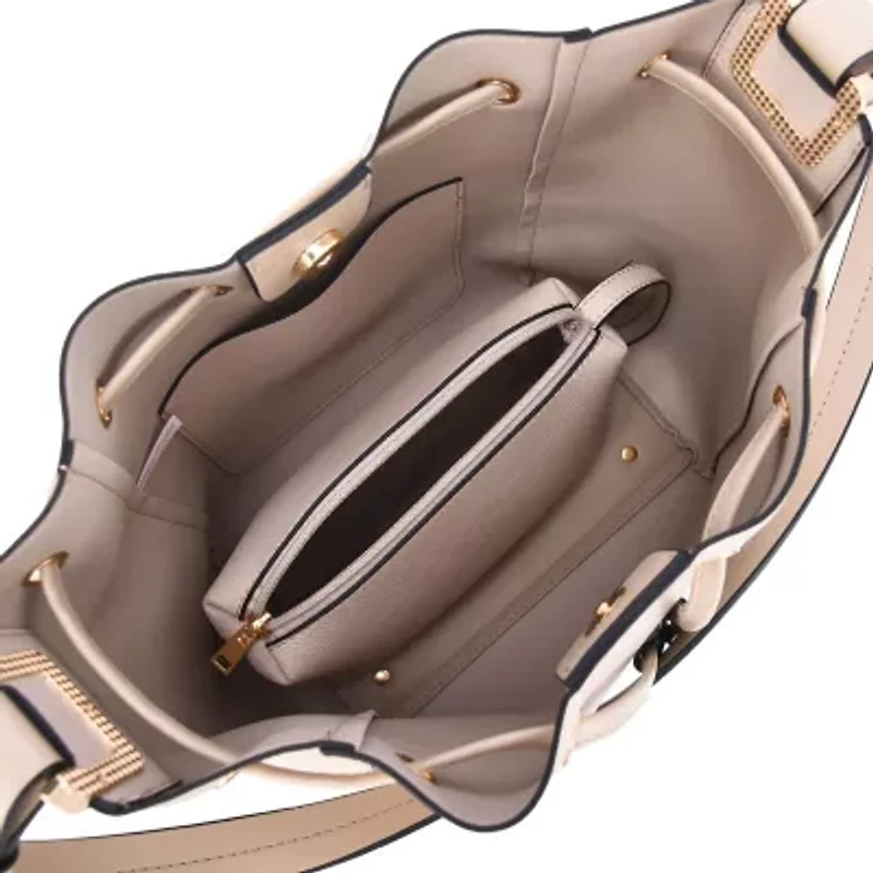 Ashby Drawstring Bucket Bag with Pouch