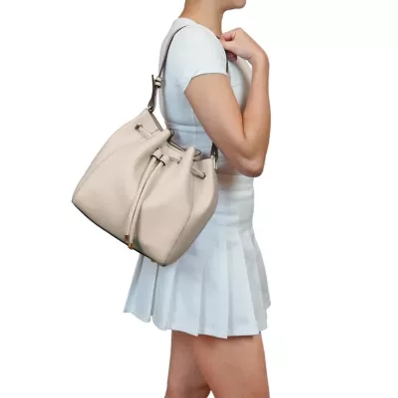 Ashby Drawstring Bucket Bag with Pouch
