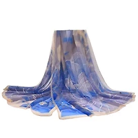Women's Watercolor Floral Patterned Scarf