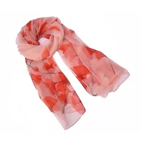 Women's Delicate Floral Chiffon Wrap Scarf