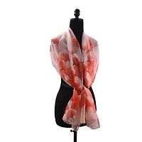 Women's Delicate Floral Chiffon Wrap Scarf