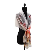 Women's Delicate Floral Chiffon Wrap Scarf