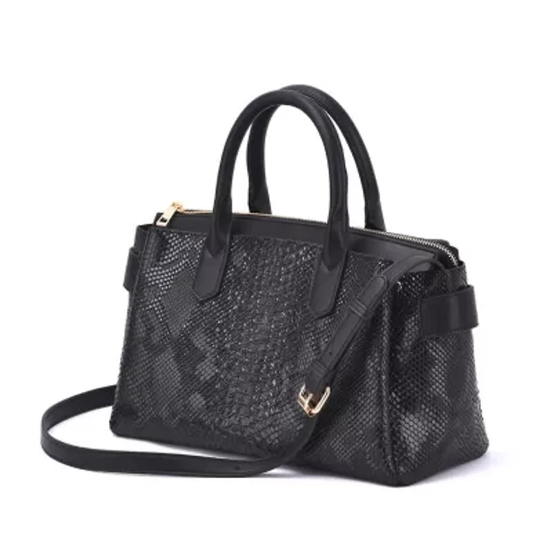 Maddie Snakeskin Satchel