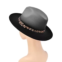 Women's Gradient Hat With Leopard Belt Band