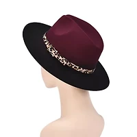 Women's Gradient Hat With Leopard Belt Band