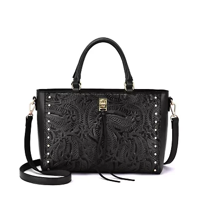 Micah Embossed Satchel