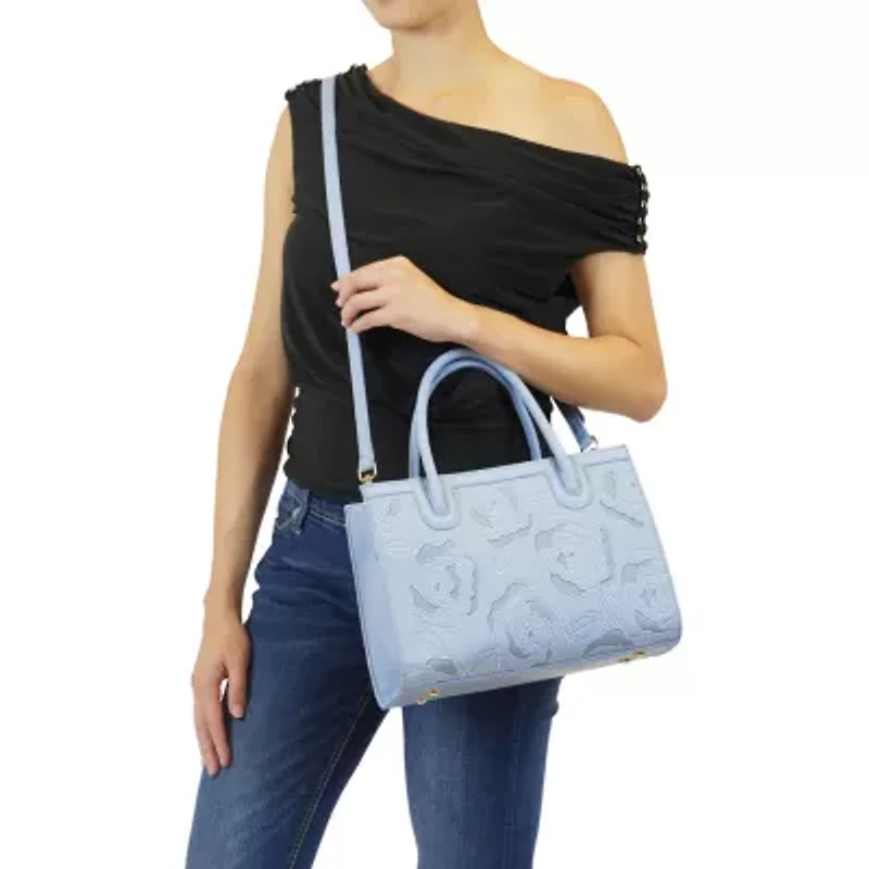 Darla Rose Embossed Satchel
