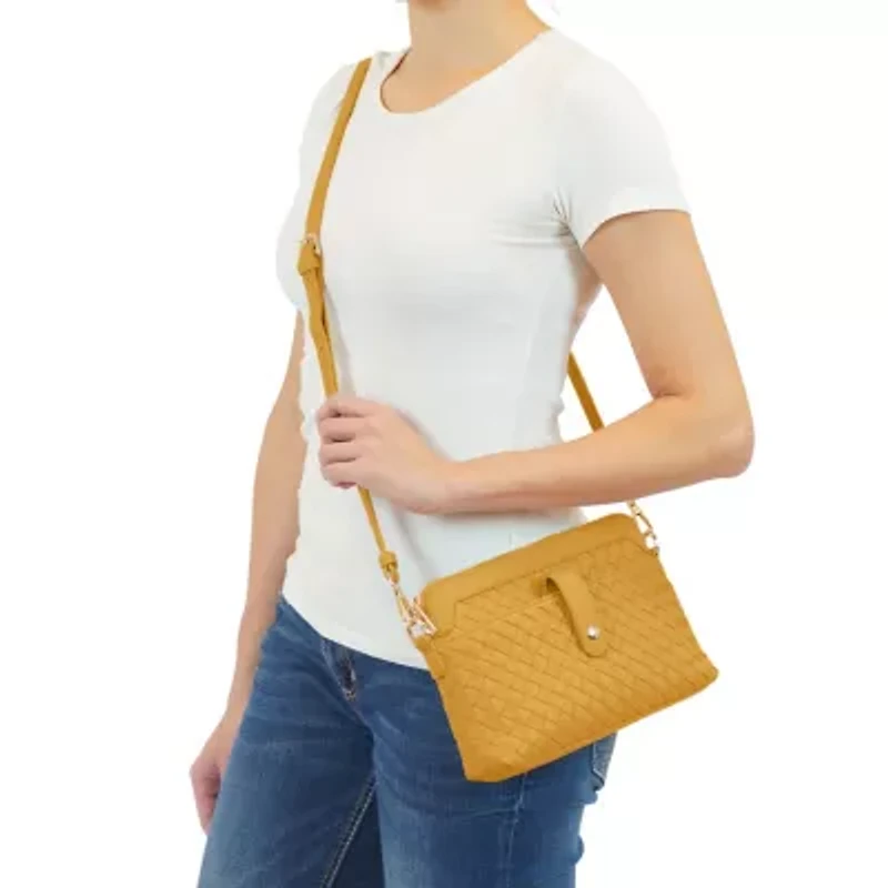 Isla Woven Embossed Crossbody