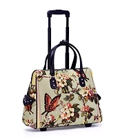 Butterfly Hand Beaded Rolling Tote