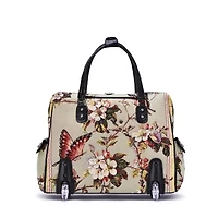 Butterfly Hand Beaded Rolling Tote
