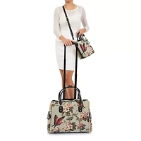 Butterfly Hand Beaded Rolling Tote