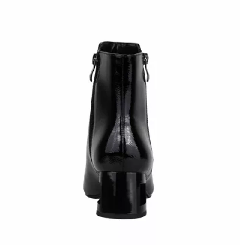 Sage, Metallic Square Heel Bootie
