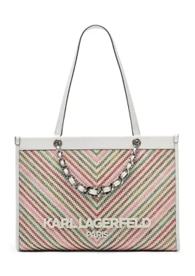 Savoie Chevron Raffia Tote