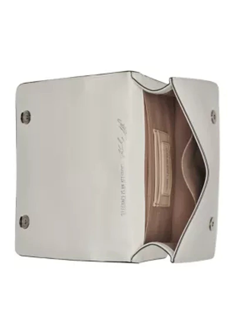  Simone Chevron Raffia Satchel Bag