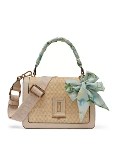 Simone Raffia Scarf Satchel Bag