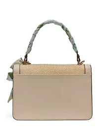 Simone Raffia Scarf Satchel Bag