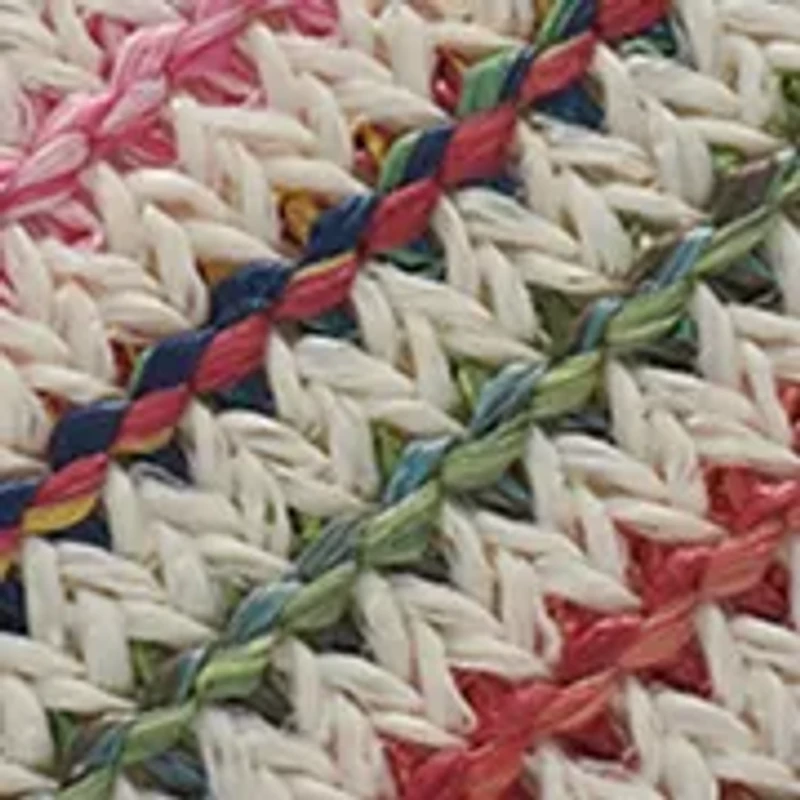  Mercerie Chevron Raffia Shoulder Bag