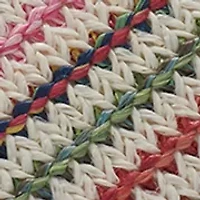  Mercerie Chevron Raffia Shoulder Bag