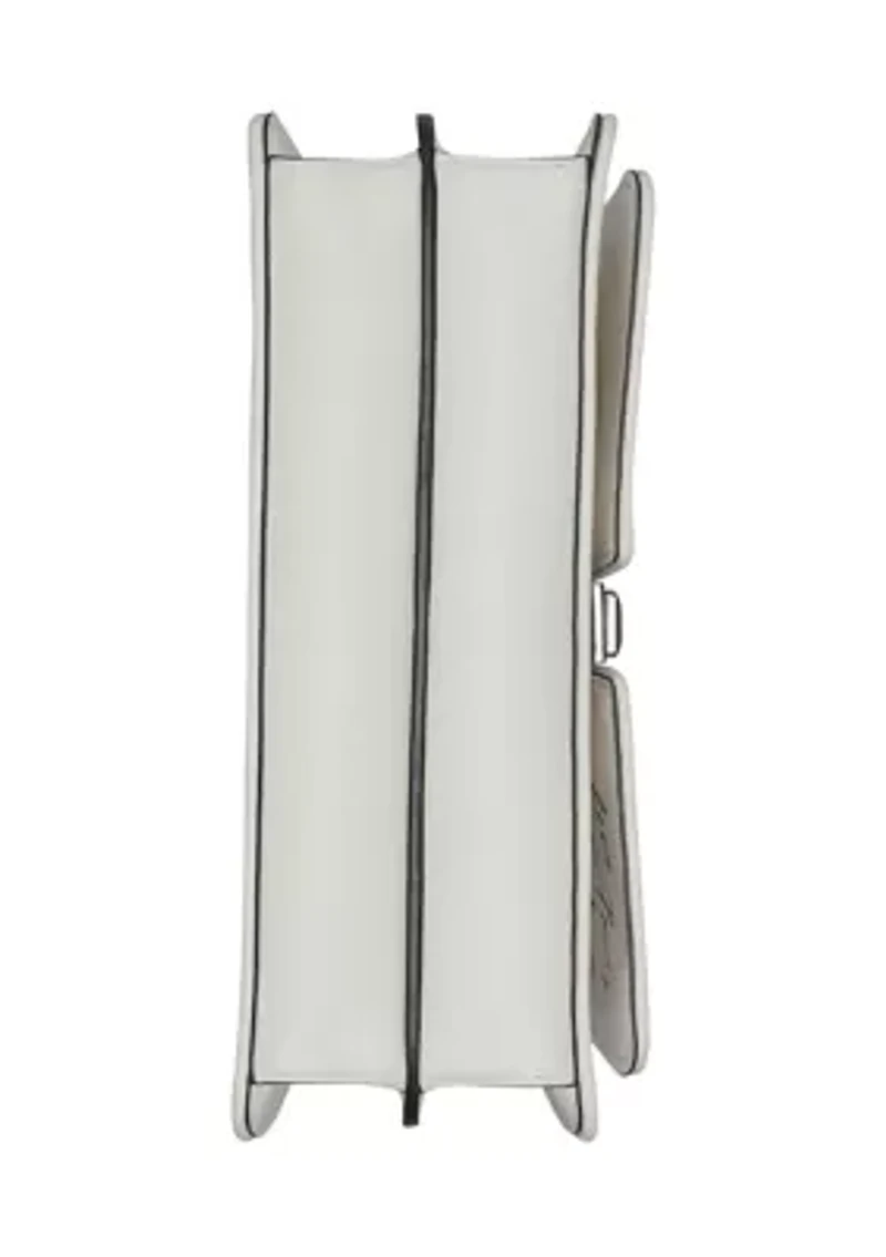  Mercerie Chevron Raffia Shoulder Bag