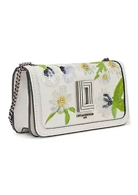 Kosette Floral Embroidery Shoulder Bag