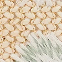 Kosette Straw Floral Shoulder Bag