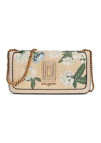 Kosette Straw Floral Shoulder Bag