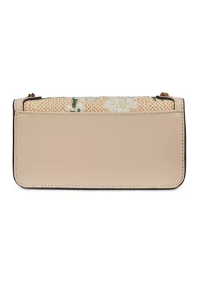 Kosette Straw Floral Shoulder Bag