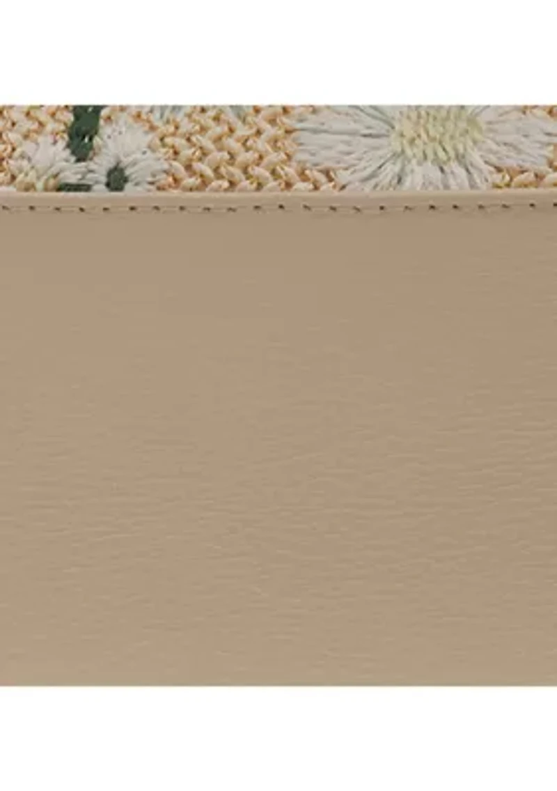 Kosette Straw Floral Shoulder Bag