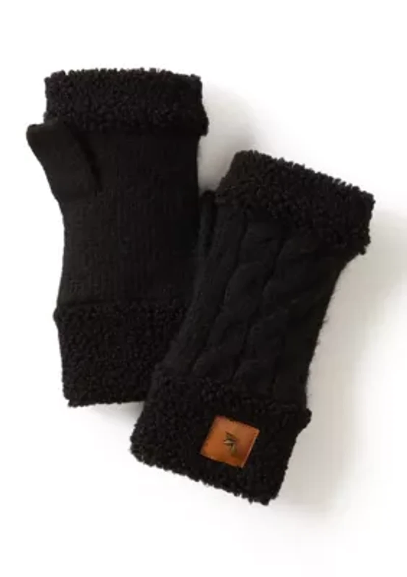 Cable Knit Fingerless Gloves