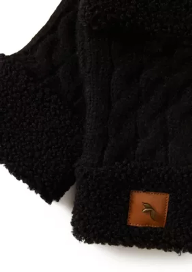 Cable Knit Fingerless Gloves