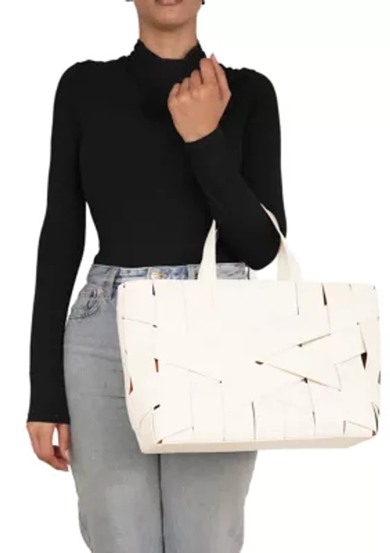 Bouid Woven Leather Medium Tote