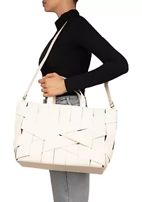 Bouid Woven Leather Medium Tote