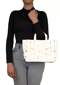 Bouid Woven Leather Small Tote