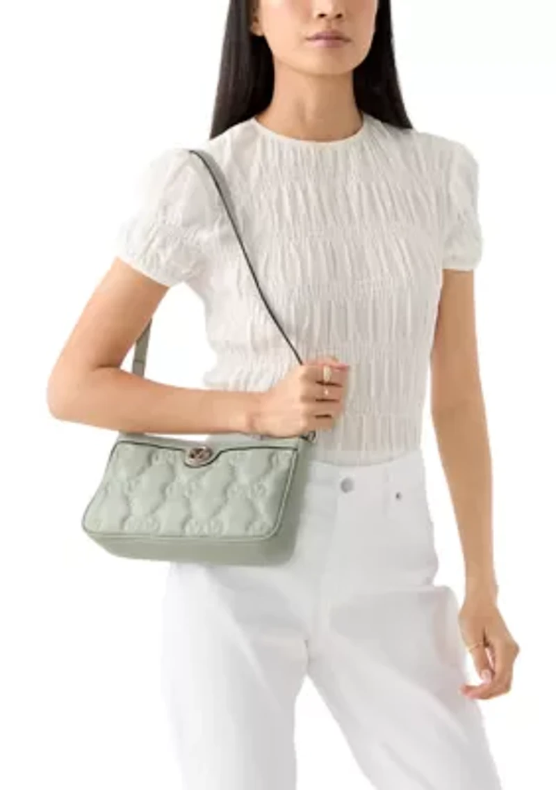 Jeanette Monogram Matelasse Crossbody