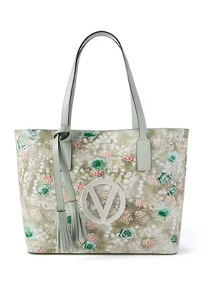 Soho Pearl Blossoms Tote Bag