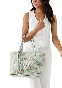 Soho Pearl Blossoms Tote Bag
