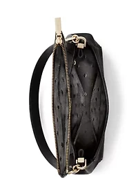 Leila Pebbled Leather Medium Flap Shoulder Bag