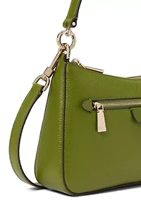Hudson Pebble Leather Convertible Crossbody Bag