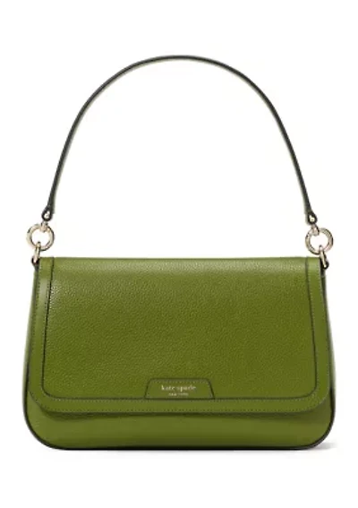 Hudson Pebbled Leather Flap Shoulder Bag