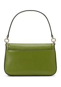 Hudson Pebbled Leather Flap Shoulder Bag