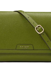 Hudson Pebbled Leather Flap Shoulder Bag