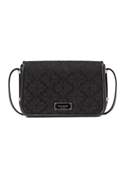 Spade Flower Jacquard Flap Crossbody