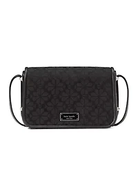 Spade Flower Jacquard Flap Crossbody