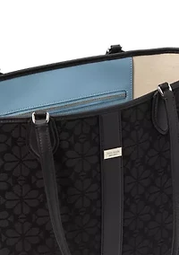 Spade Flower Jacquard Medium Open Tote