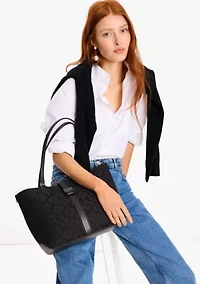 Spade Flower Jacquard Medium Open Tote