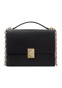 Tribeca Pebbled Leather Chain Shoulder Bag