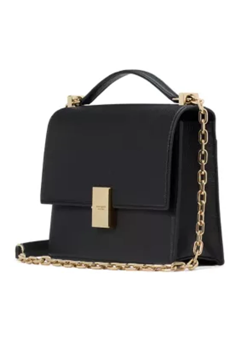 Tribeca Pebbled Leather Chain Shoulder Bag